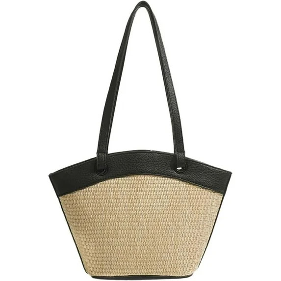 Straw Beach Bags For Women Small Straw Tote Bag Rattan Purse Summer Straw Handmade Bag Raffia Han... | Walmart (US)