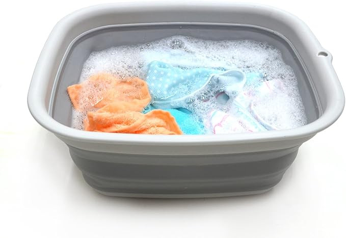 SAMMART 9.45L (2.5 Gallon) Collapsible Tub - Foldable Dish Tub - Portable Washing Basin - Space S... | Amazon (US)