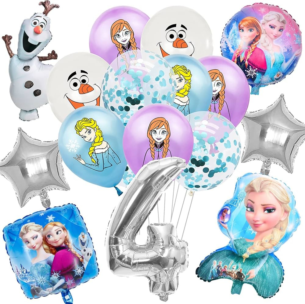 19 PCS Frozen Party Balloons Frozen Themed Birthday Party Foil Balloons Latex Balloons Frozen par... | Amazon (US)