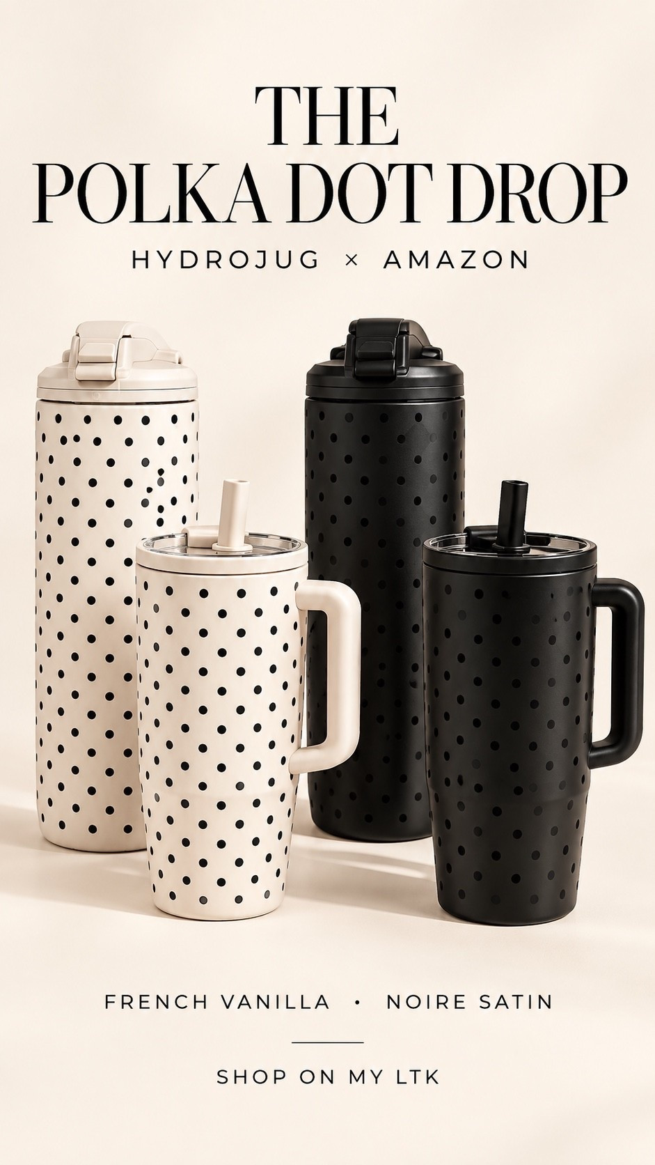 New polka dot water bottle hydrojug

#LTKfitnessgoals