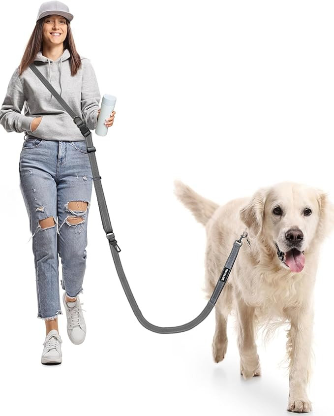 Hands Free Dog Leash, Multifunctional Crossbody Heavy Duty Dog Leash, 9.5 ft Long Waist Belt with... | Amazon (US)