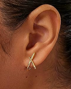 Gold Earrings for Women Trendy,14K Gold Stud Earrings Dainty Earrings Simple Minimalist Gold Earr... | Amazon (US)