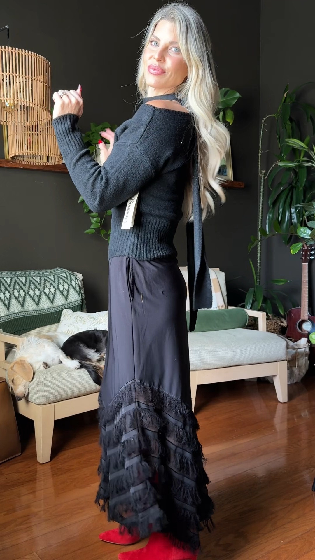 This top is absolutely perfect
I sized up for a more oversized feel and so I could wear off the shoulder. I’m in a size small. 

#LTKHoliday #LTKOver40 #LTKSeasonal