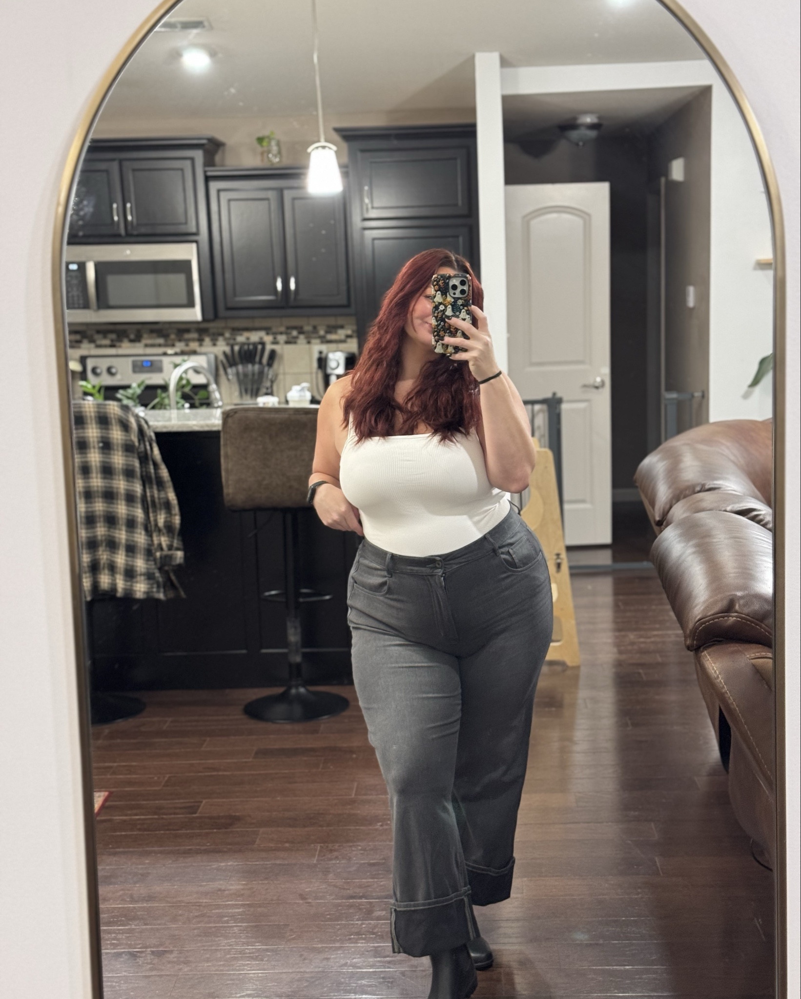 Halara Cuffed Jeans 😍😍😍😍 wearing XL

#LTKFallSale #LTKMidsize