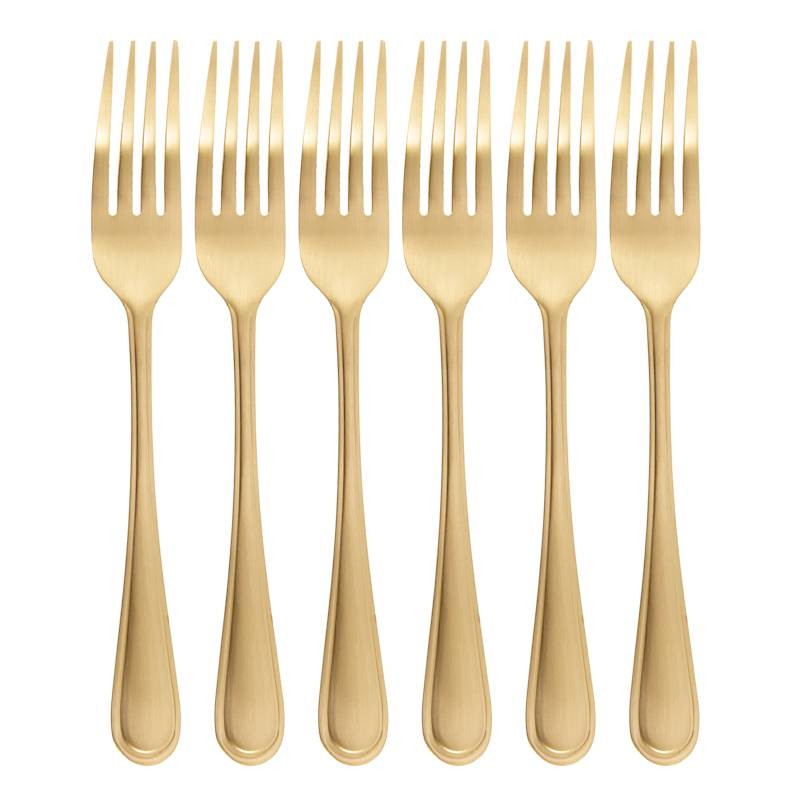 Set of 6 Bayley Champagne Gold Dinner Fork | At Home