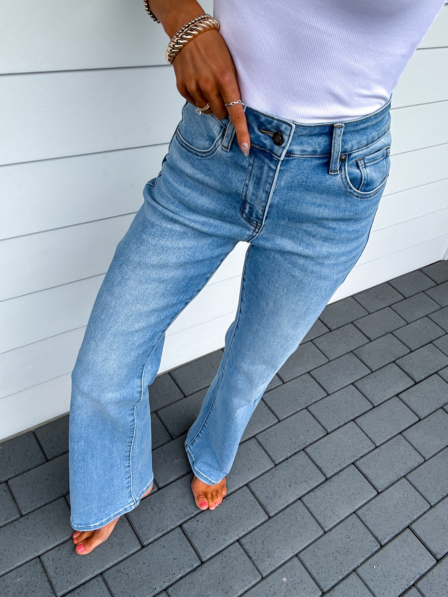 Wearing my true to size, size 2 with regular length 

#LTKgrwm #LTKootd #LTKmomlife