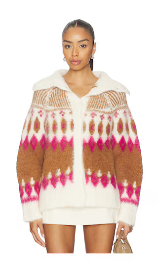 Italian Luxe Brushed Fair Isle Reversible Cardigan | Revolve Clothing (Global)