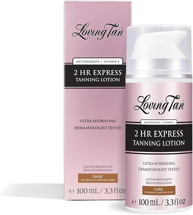 Loving Tan NEW 2 Hr Express Self Tanning Body Lotion, Dark - Hydrating Natural-Looking Glow Sunle... | Amazon (US)
