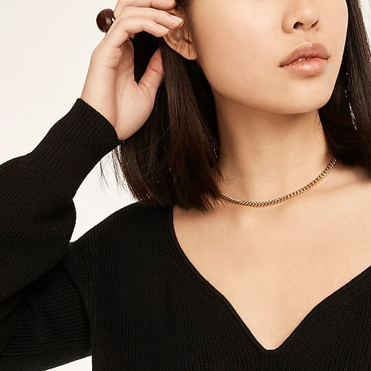 Wide V-neck sweater | J. Crew US