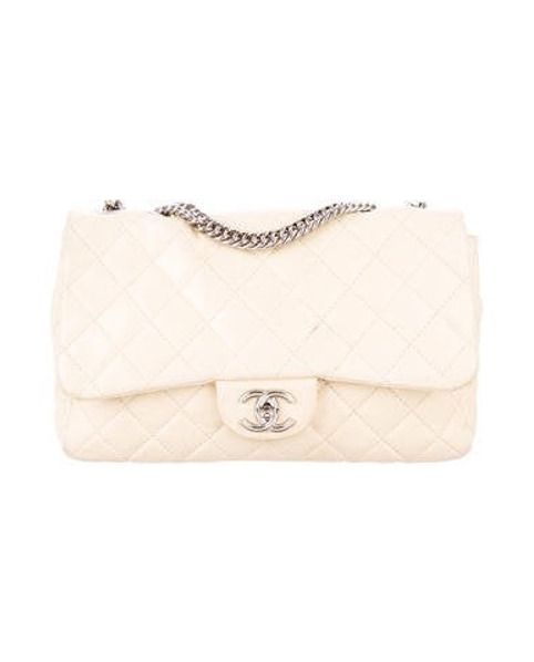 Chanel Jumbo Soft Flap Bag silver | The RealReal