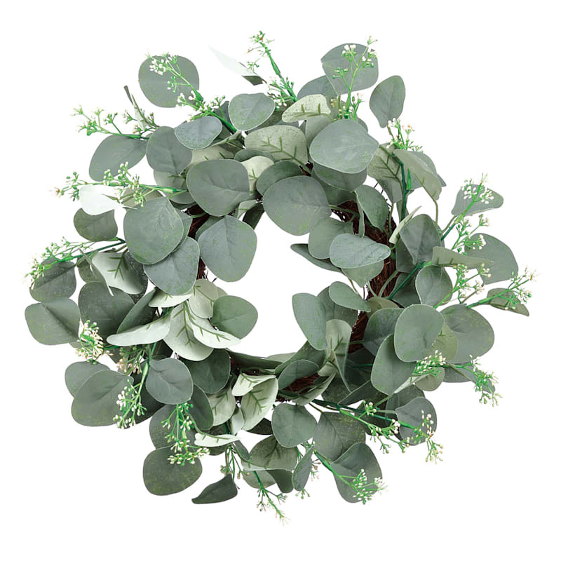 Mini Green Eucalyptus Wreath, 16" | At Home