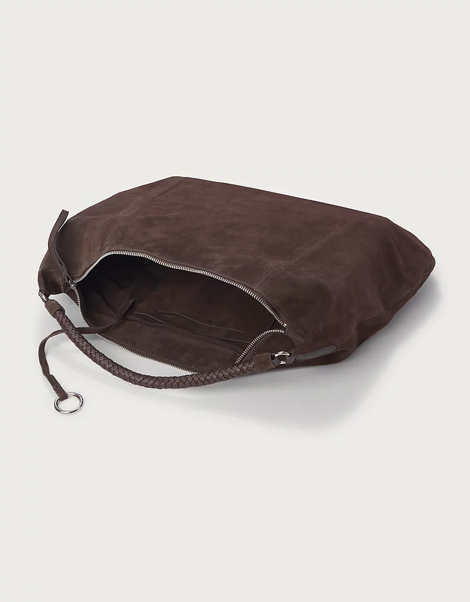 Braided Handle Large Suede Hobo Bag | Bags & Purses | The  White Co... | The White Company UK & ROW
