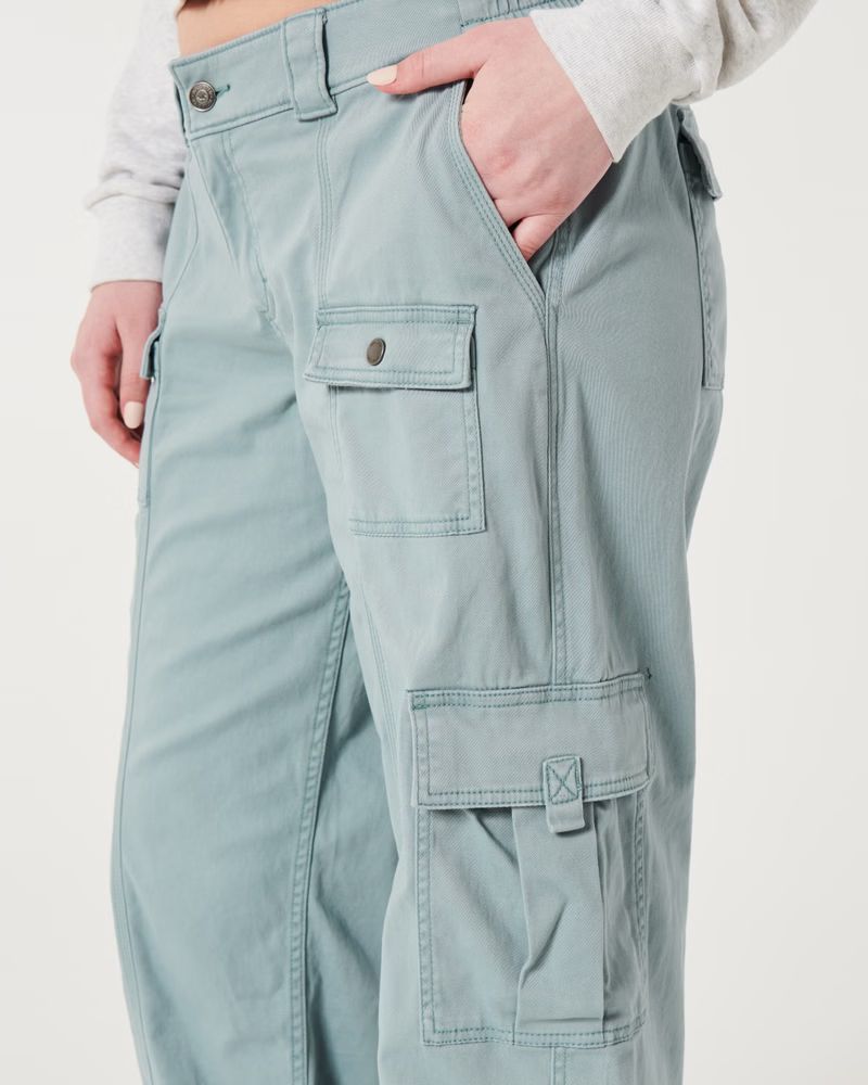 Low-Rise 4-Pocket Cargo Baggy Pants | Hollister (US)