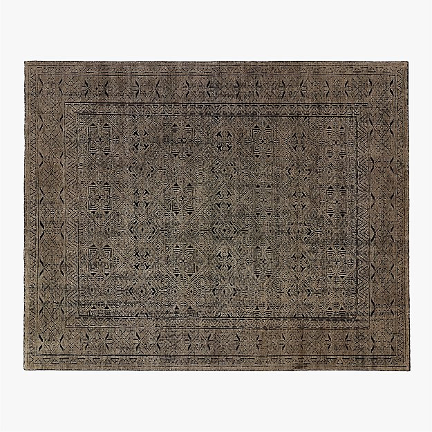 Raumont Hand-knotted Brown Detailed Rug 8'x10'CB2 Exclusive In stock and ready for delivery to ZI... | CB2