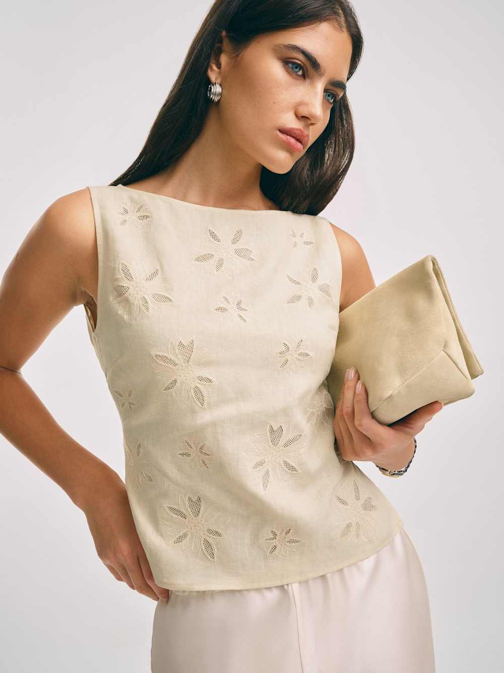 Evelina Linen Top | Reformation (Global)