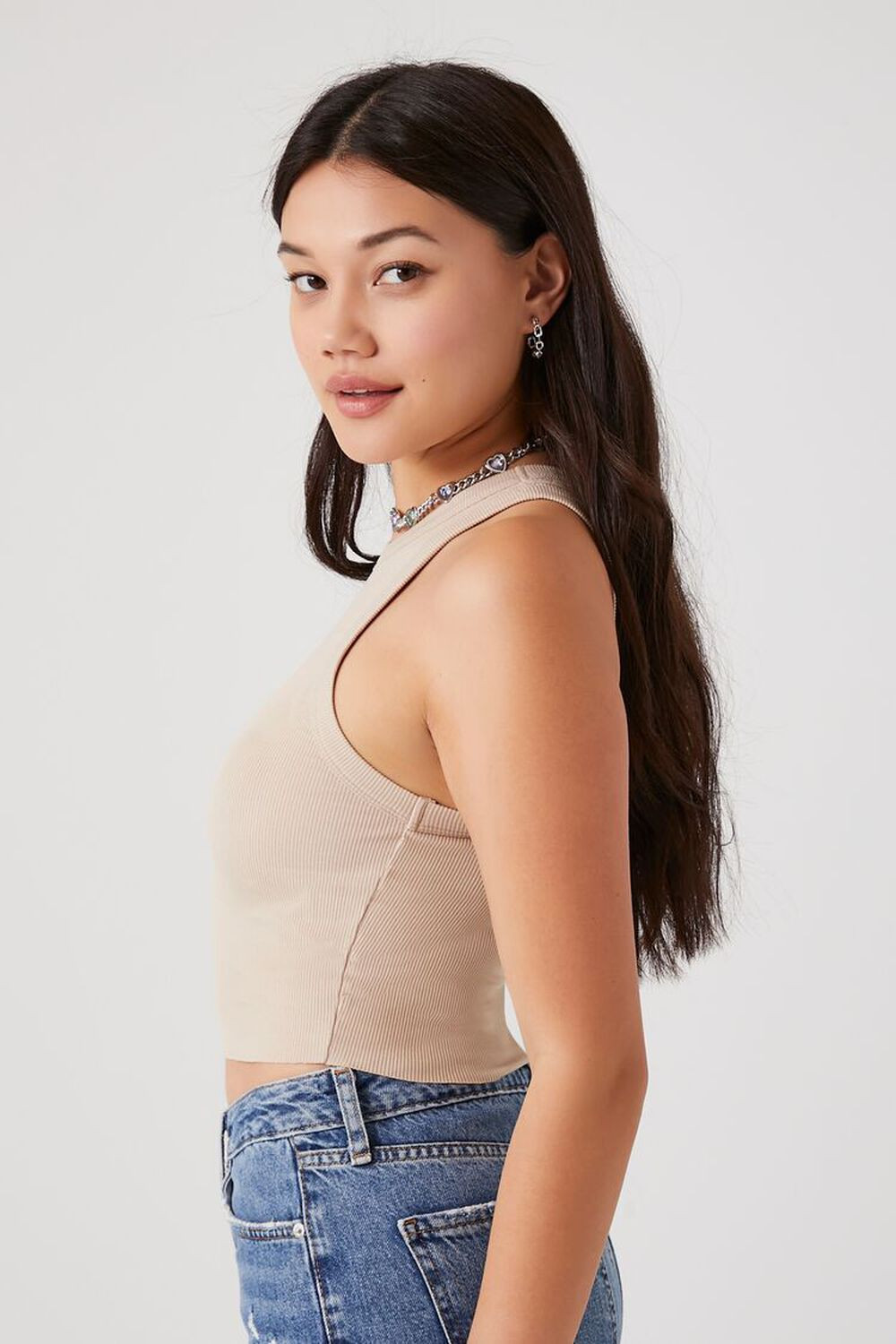 Rib-Knit Cropped Tank Top | Forever 21 (US)