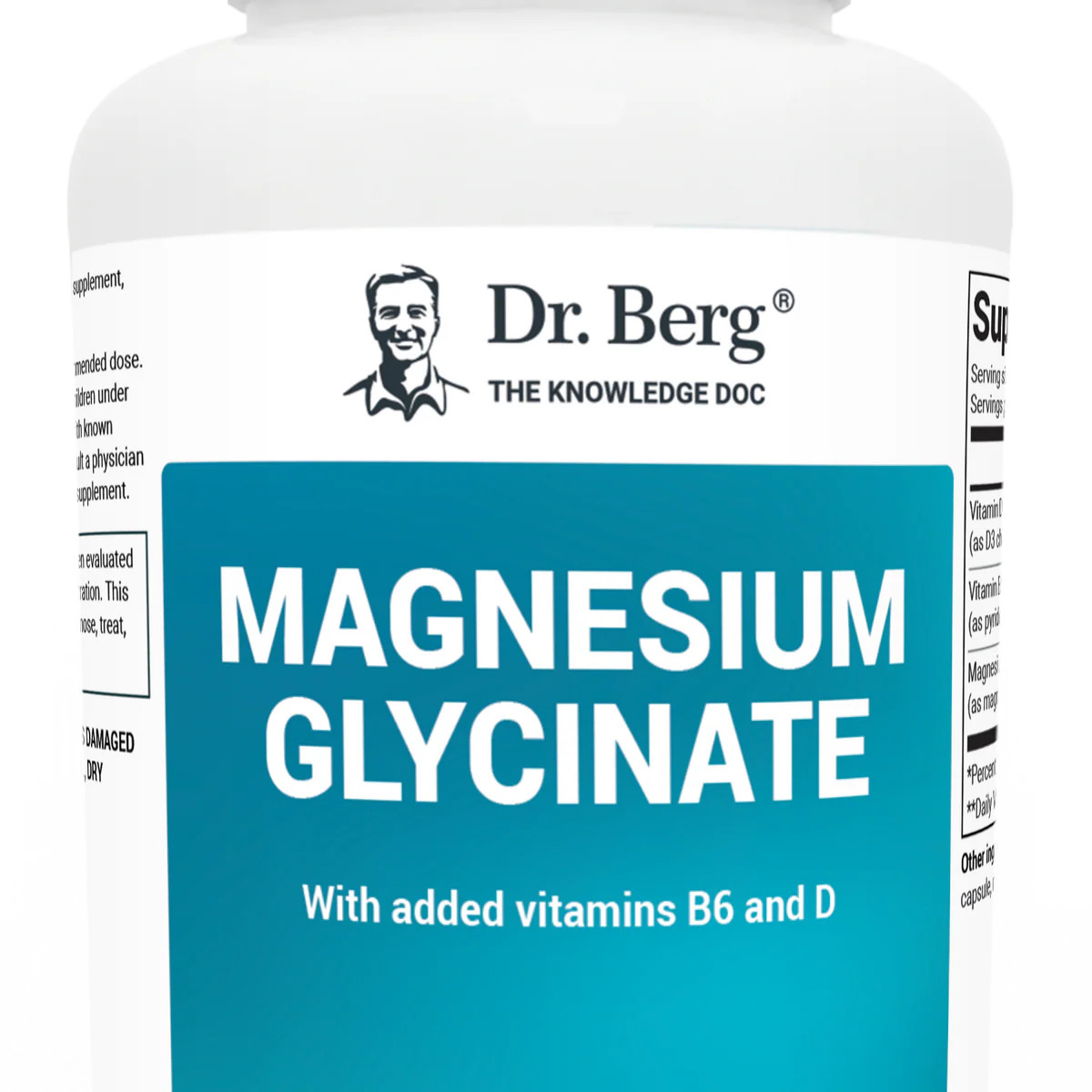Magnesium Glycinate - 400 mg with Vitamin D3 and B6 - 150 Vegetable Ca | Dr Berg