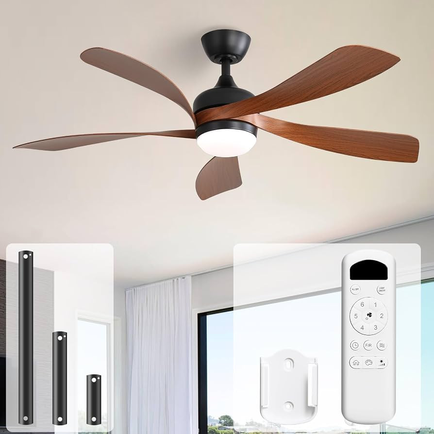 Sofucor 52 Inch Ceiling Fans with Lights and Remote, Outdoor Ceiling Fan with Light 6-Speed 3 CCT... | Amazon (US)