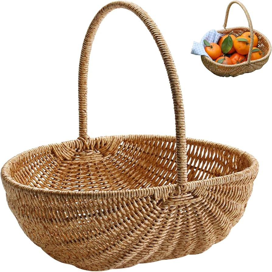 Garden Harvest Baskets For Gathering Vegetables,Multipurpose Tall Woven Harvesting Basket Foragin... | Amazon (US)