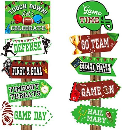 20 Pieces Football Party Sign Football Tailgate Party Supplies Concession Stand Decoration Footba... | Amazon (US)