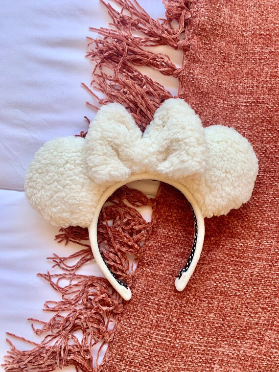 Ivory Sherpa Soft Mouse Ears | Etsy (US)