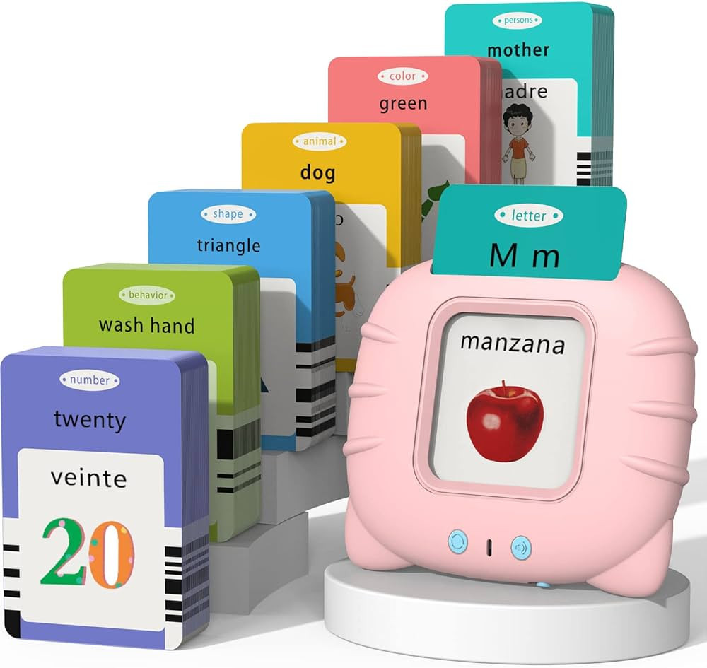 Startcan Spanish & English Talking Flash Cards for Toddlers 1 2 3 4 5 6, Audible Toys for Kids to... | Amazon (US)