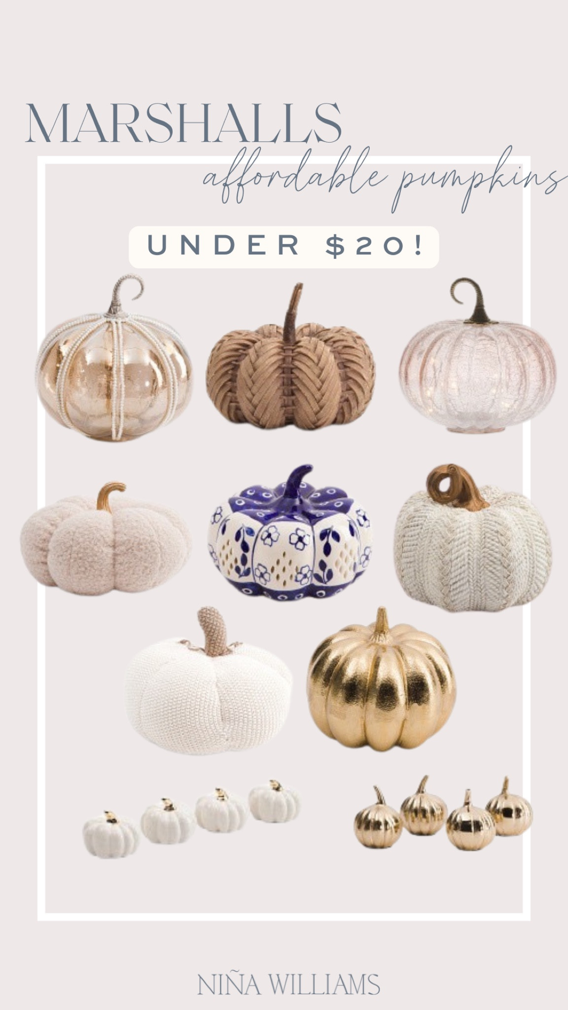 Marshalls affordable pumpkin decor finds! Under $20 - fall decor - Halloween decor - neutral home decor 

#LTKHome #LTKSeasonal #LTKFindsUnder50