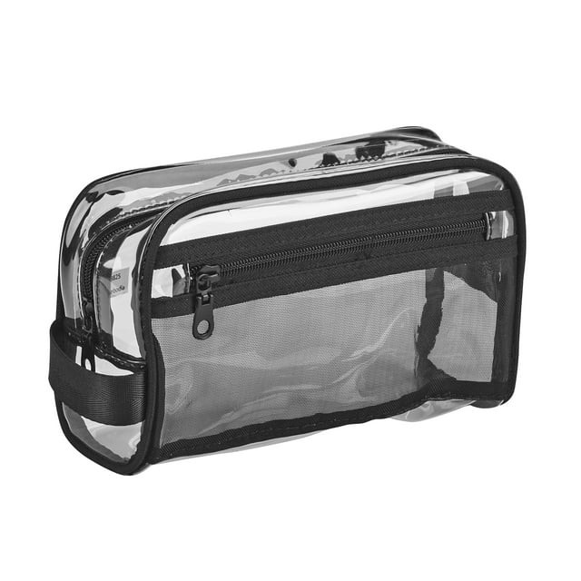 Basics Transparent PVC with Black Webbed Handle & Piping with Easy Access Side Pocket | Walmart (US)