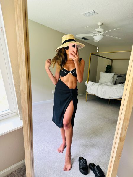 New hat, who’s this? I am living for this new pool side moment. Linking it all☀️ #swim #bikini #hat #sandals #pool #beach #travel #vacay #vacation #lackofcolor #vicicollection #mom #summer 

#LTKswim #LTKtravel #LTKparties