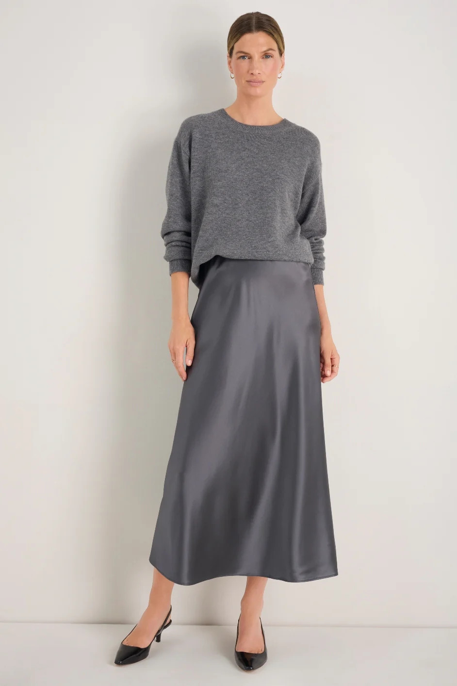 Kendall Skirt - Charcoal Grey | WYSE London