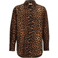 Saint Laurent Leopard Print Taffeta Shirt | Balardi (US & Canada)