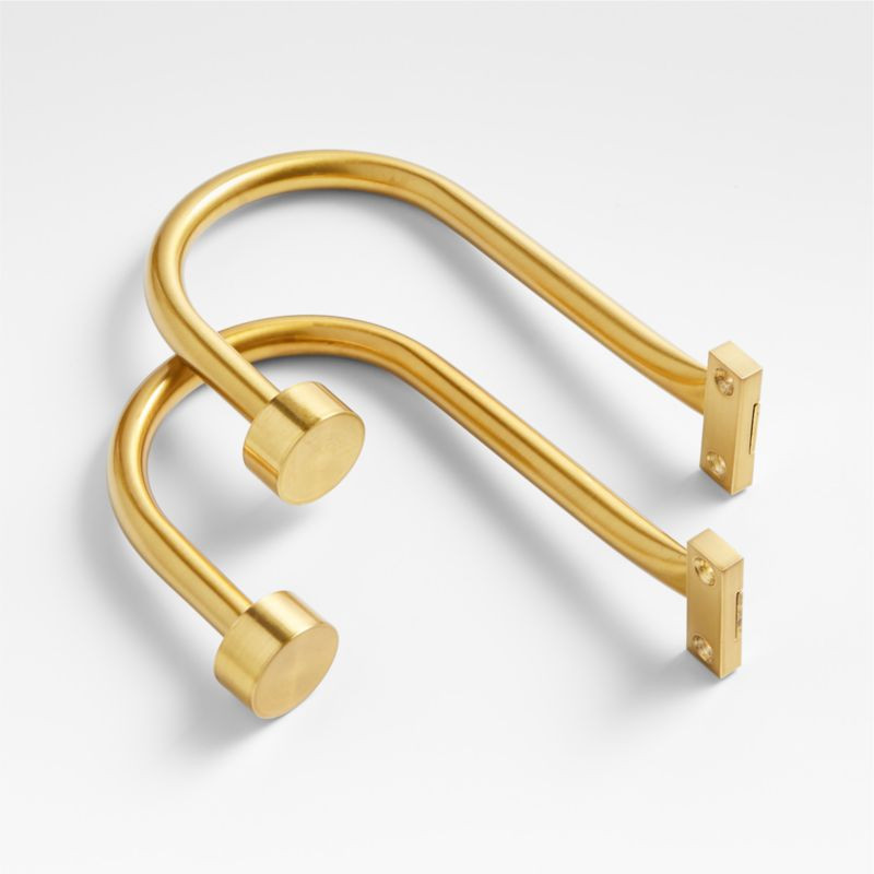 Brass Curtain Tiebacks, Set of 2 + Reviews | Crate & Barrel | Crate & Barrel