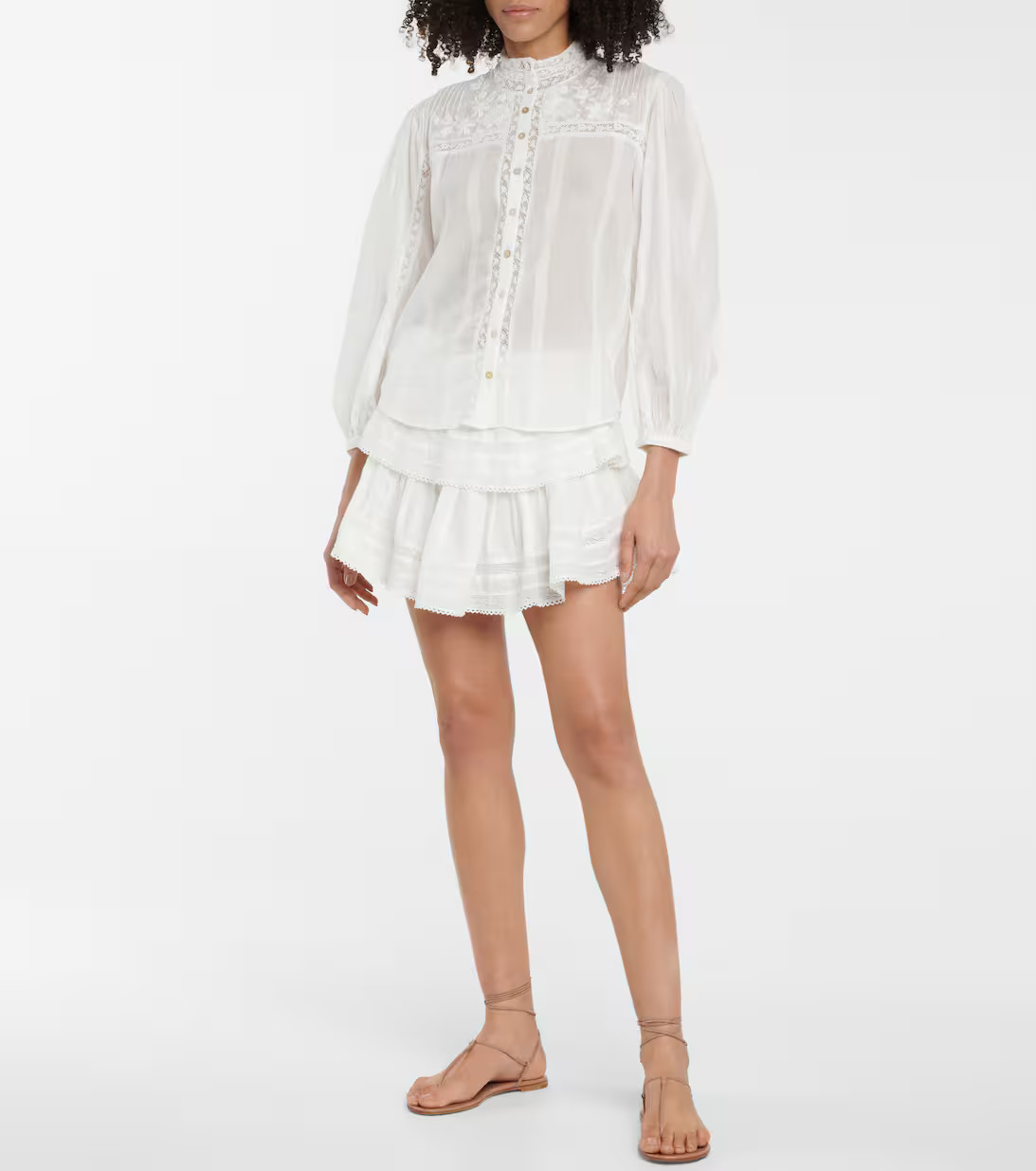 Ruffled cotton miniskirt | Mytheresa (UK)