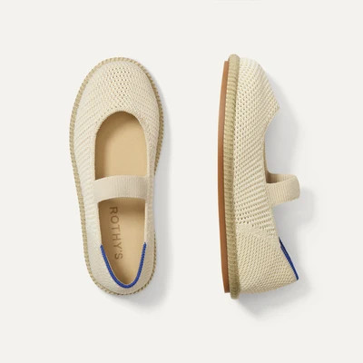 The Mini Mary Jane (for Kids) - Opal Raffia-Knit | Rothy's