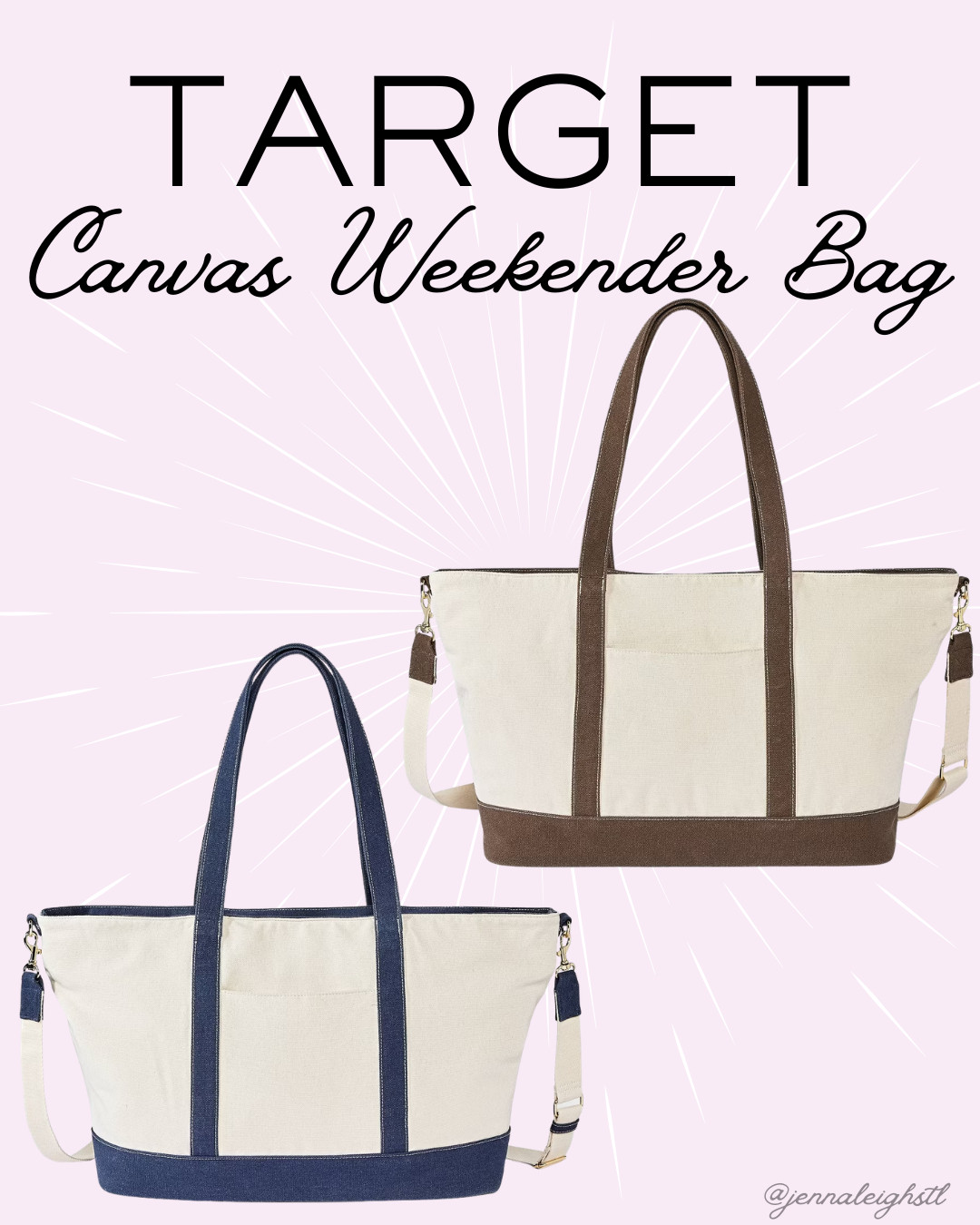 New at Target! This Universal Thread canvas weekender bag comes in brown or blue, and both colors are so good. Such a cute option for weekend trips or an everyday carryall! 

 #LTKMidsize #LTKTravel