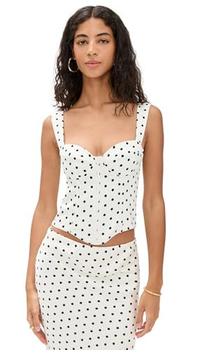 Runaway the Label Women's Karlita Bustier, White Polka, L | Amazon (US)