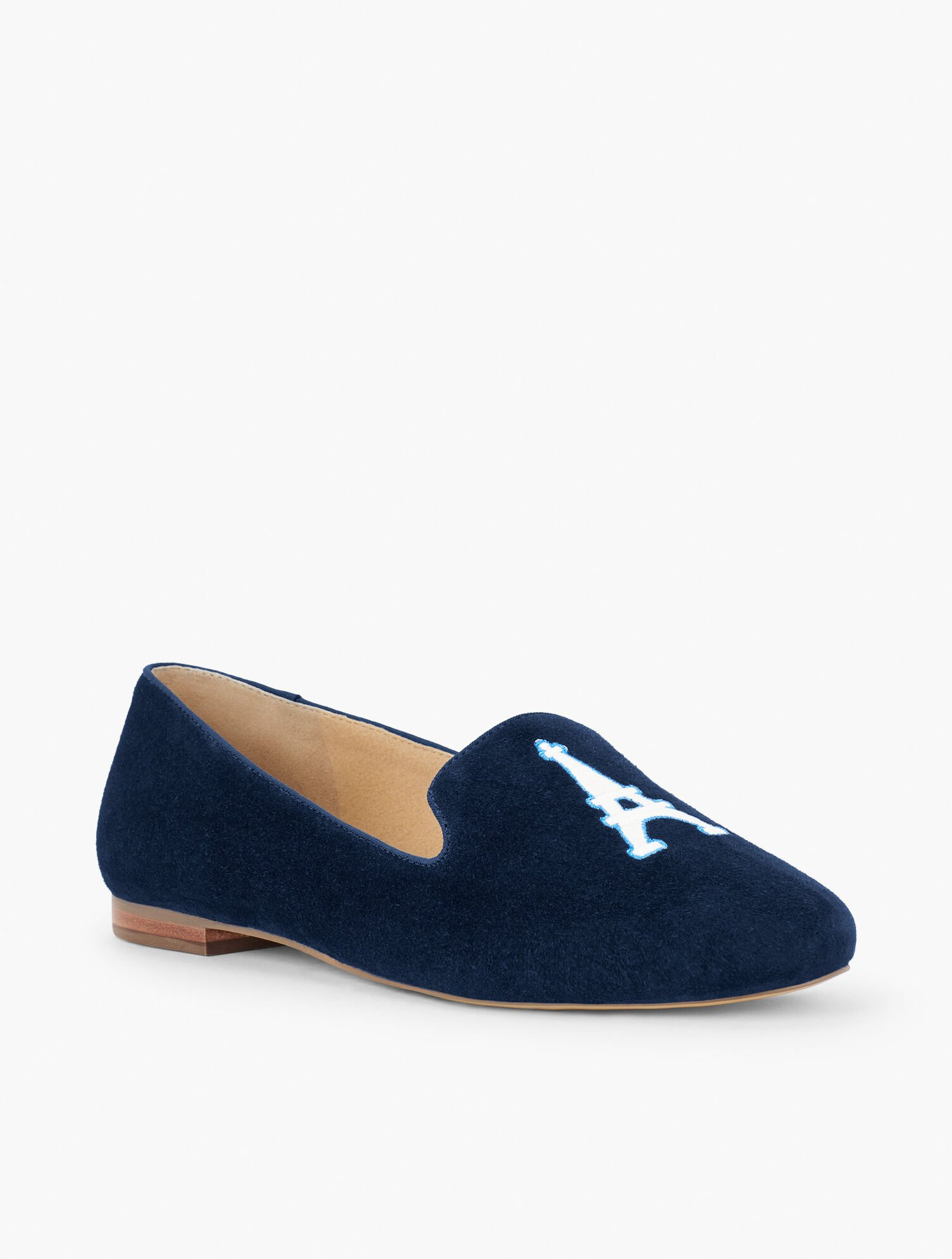 Ryan Embroidered Suede Loafers | Talbots