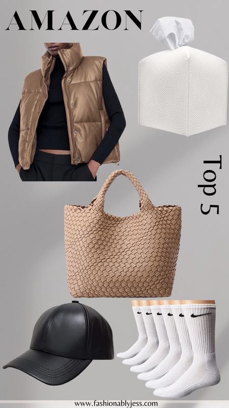 Absolutely loving these top 5 from Amazon! Especially loving the sleeveless puffer and woven tote bag! 

#LTKstyletip #LTKFind #LTKunder100