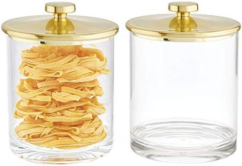 mDesign Modern Round Kitchen Countertop Storage Organizer Canister Jar for Sugar, Flour, Tea, Cof... | Amazon (US)
