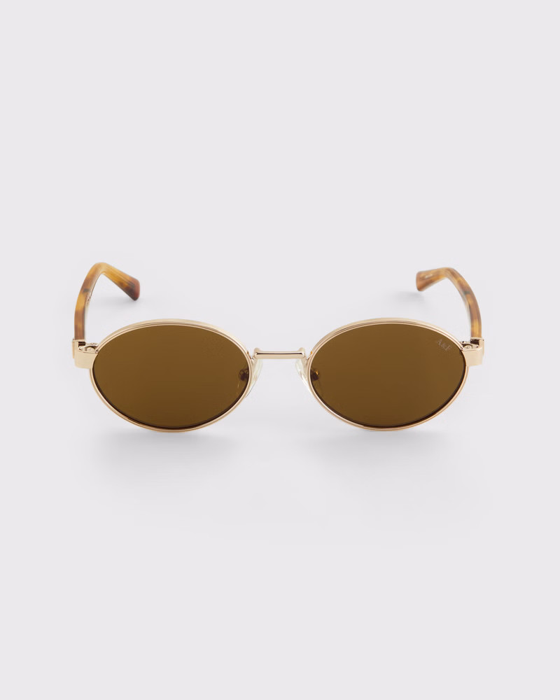 Wire Frame Oval Sunglasses | Abercrombie & Fitch (US)