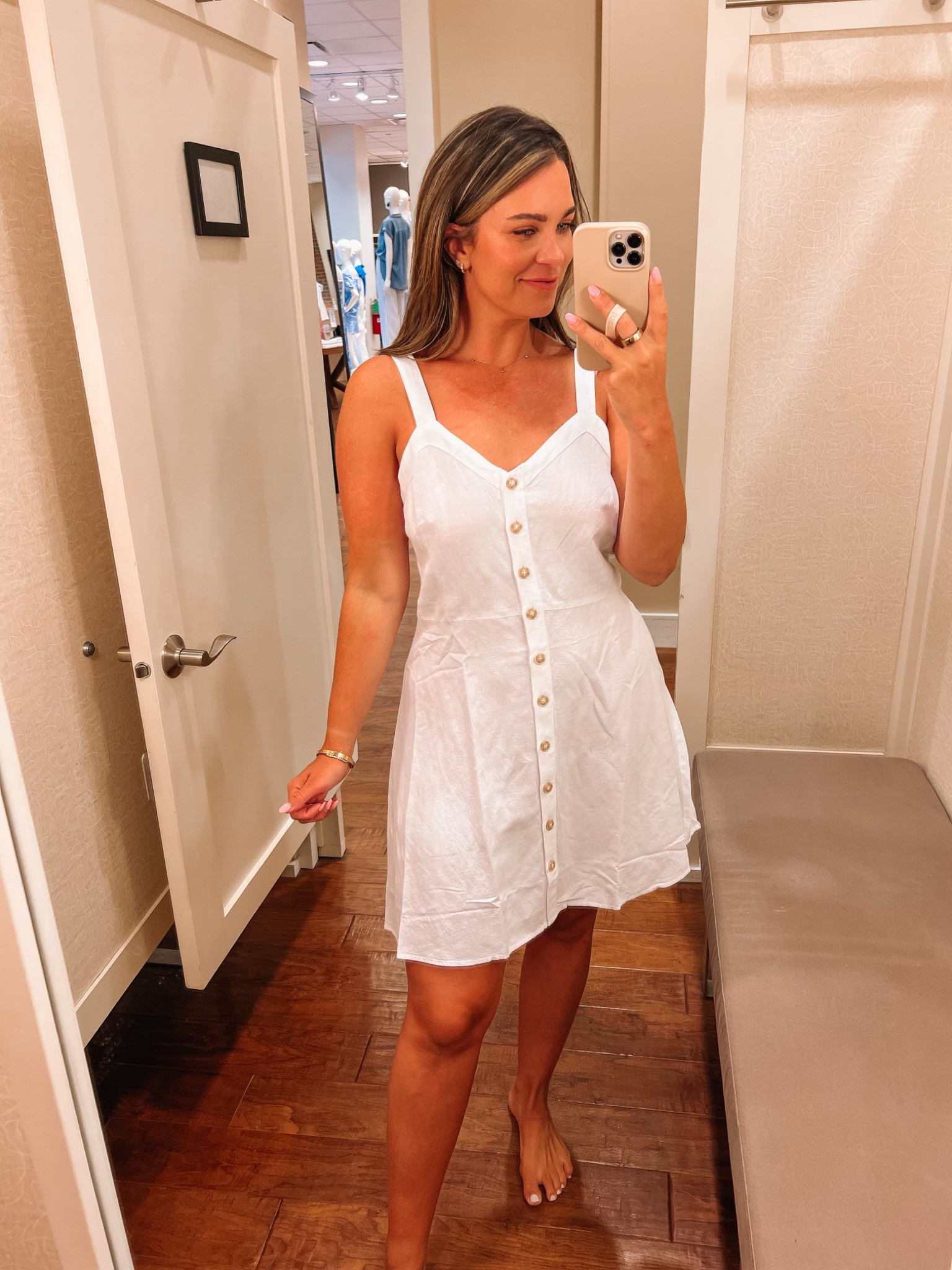 Love this white dress for summer! The button detail down the front is perfect!

#LTKSeasonal #LTKstyletip #LTKunder100