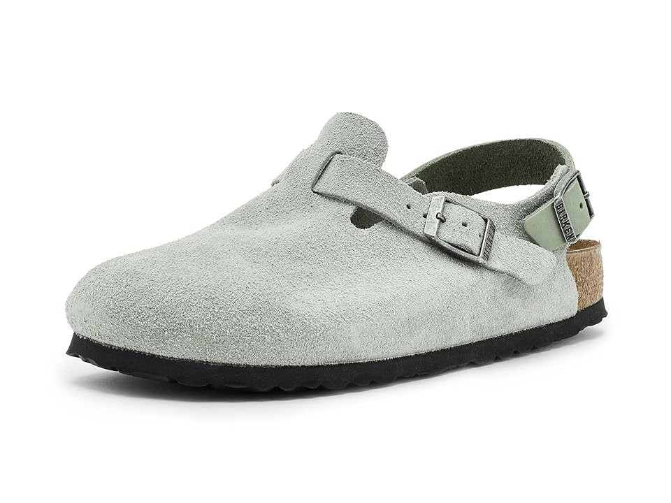 Birkenstock Tokio - Suede Women's Clog/Mule Shoes Pure Sage : EU 38 (US Women's 7-7.5) Narrow | Zappos