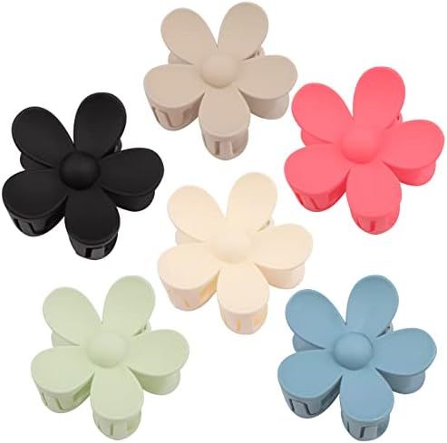 ACO-UINT 6 Pack Hair Clips for Women, Hair Claw Clips 2.85 Inch Flower Hair Clips, Y2K Accessories M | Amazon (US)