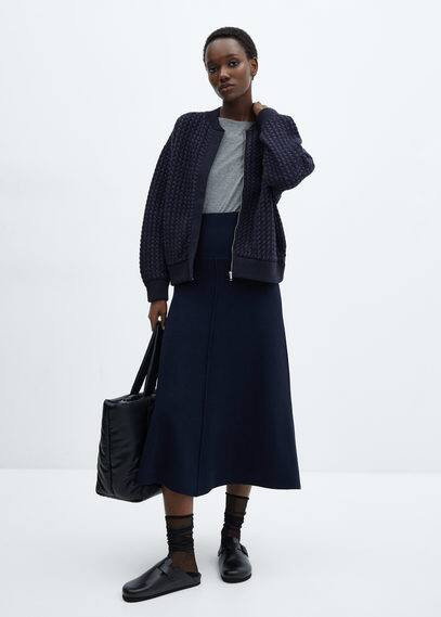 Knitted bomber jacket | MANGO (UK)