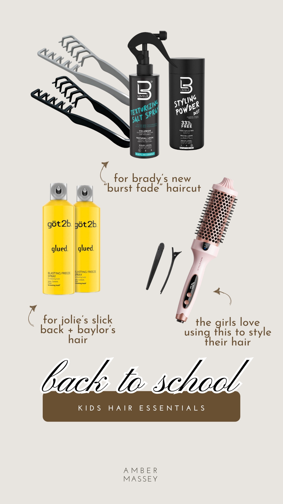 haircare essentials for our back to school mornings!

hair spray, thermal brush, texturizing spray 

 #LTKmomlife #LTKBeauty #LTKKids