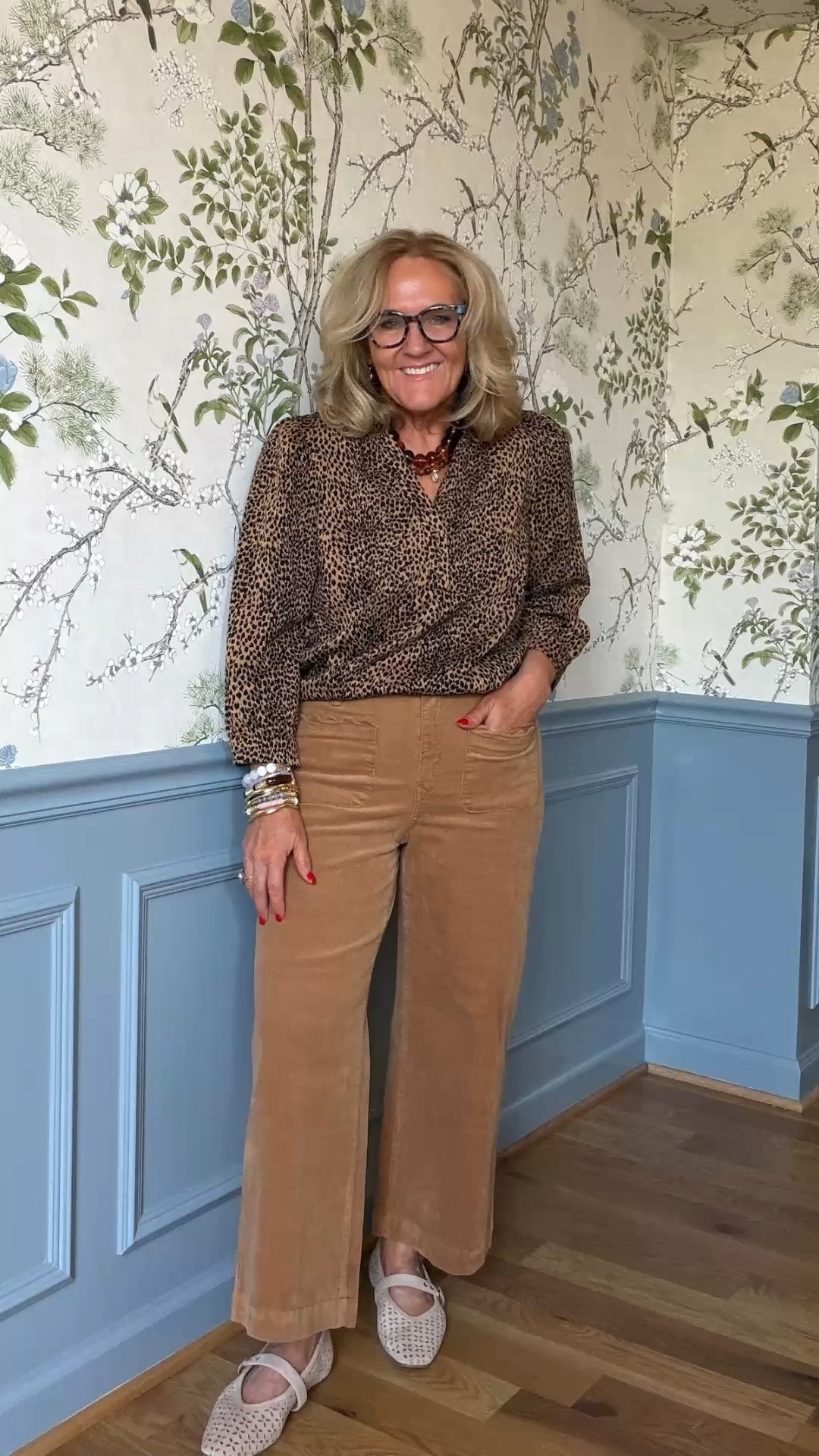 There’s something about a leopard print top with these warm camel pants that just works. I’m wearing a medium in the top and an 8 in the pants.

#LTKgrwm #LTKdayinmylife #LTKootd