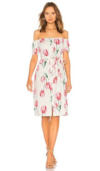 L'Academie The Callao Midi Dress in Mint Tulip Floral | Revolve Clothing (Global)
