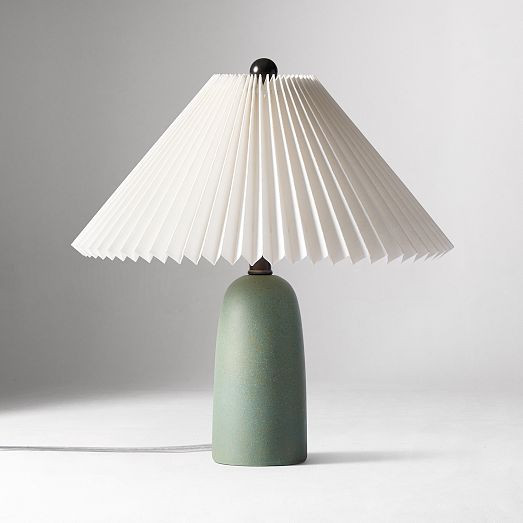 Louis Table Lamp (13"–23") - Pleated | West Elm (US)