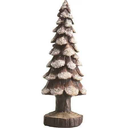 Transpac 6.5 in Multicolor Christmas Pinecone Snow Tree Decorative Object Polyresin Holiday Decor | Walmart (US)
