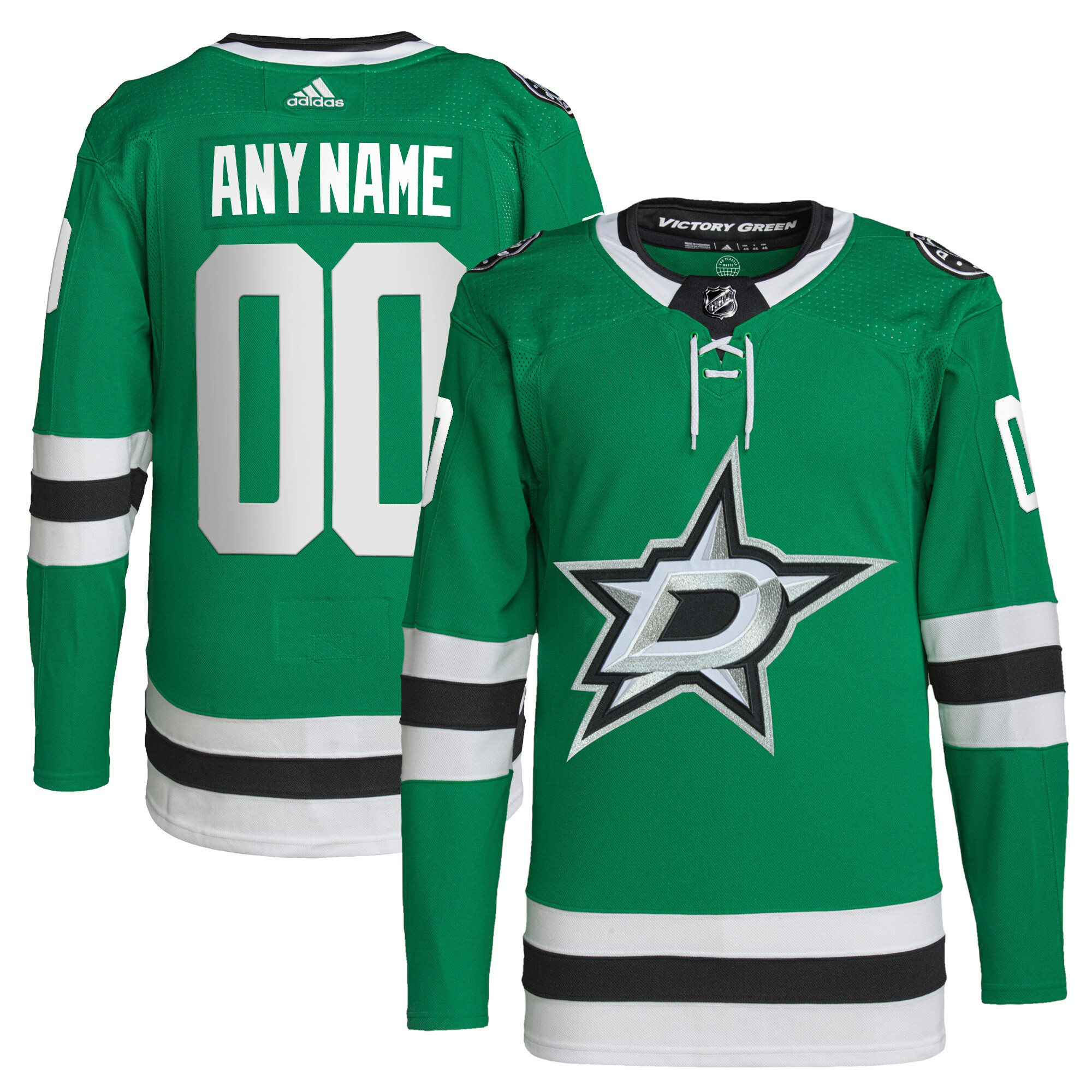 Dallas Stars adidas  Home  Primegreen Authentic Custom Jersey - Green | Fanatics